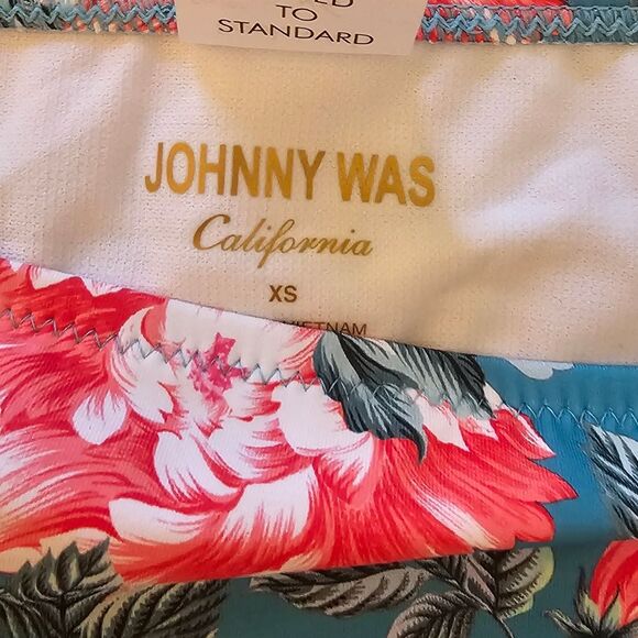 NEW Johnny Was Floral Tassel Hipster Bikini Bottom Size XS - Picture 2 of 3